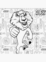 coloriage Madagascar alex le lion